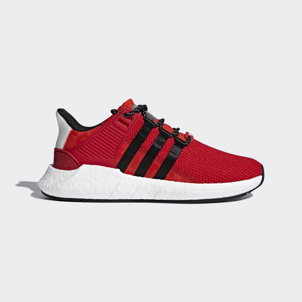 Adidas Men's EQT Support 93/17 Originals Shoes Deep Red/Black/Grey Ireland CQ2398